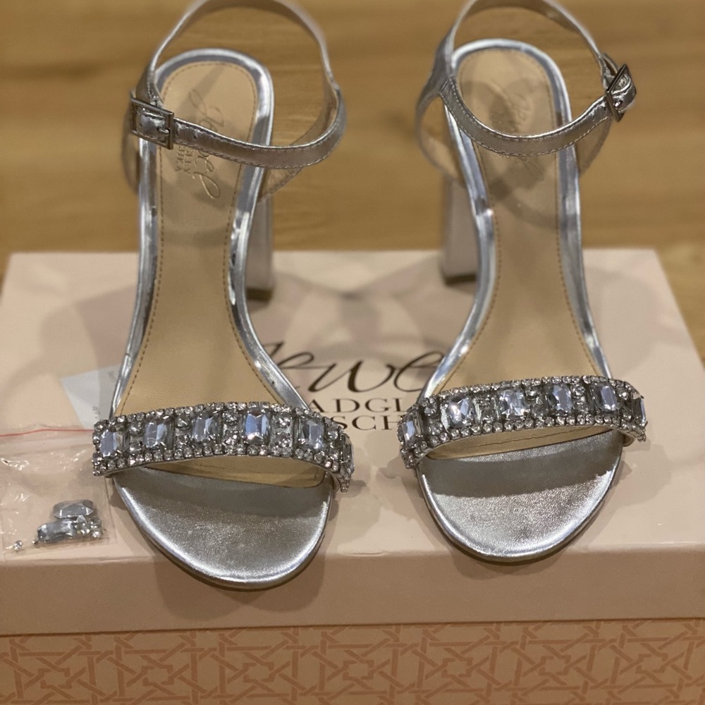 Badgley Mischka special occasion jeweled shoe